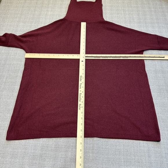 Smartwool Poncho Sweater Womens XS Black Cherry Burgundy Oversize New - Picture 7 of 10